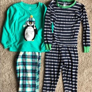Mini Boden and Carter’s pajamas